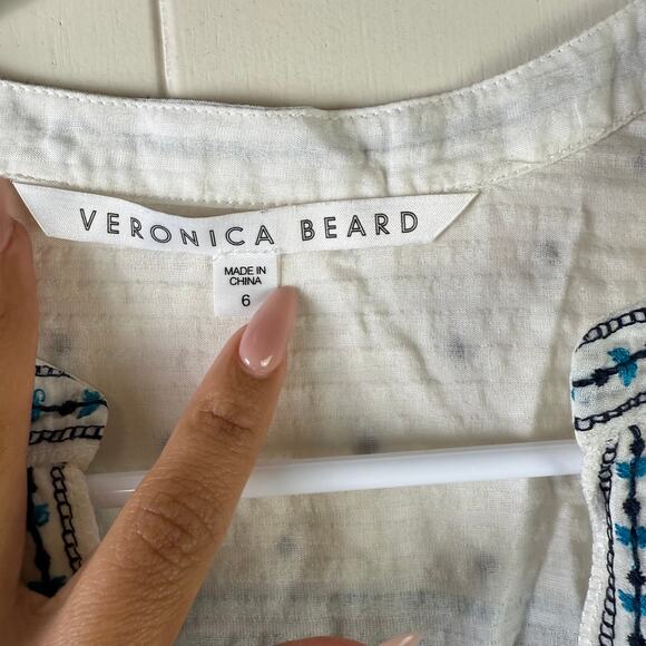 Veronica Beard | Carta Embroidered‎ Blouse | - Picture 4 of 7